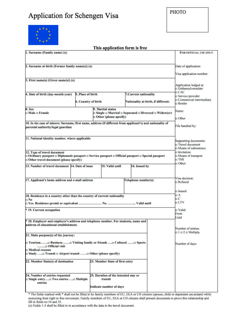 Download Schengen Visa Application Form - Flight Reservation for Visa ...
